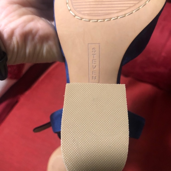 Steve Madden Blue Suede High Heel Shelli 7.5M - Picture 5 of 6